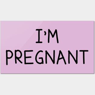 I'm Pregnant Couple's Shirt Posters and Art